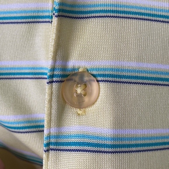 Nike Dry Fit Stripe Polo Shirt Short Sleeve Air Flow Mesh Breathable Wick Golf - Picture 8 of 15